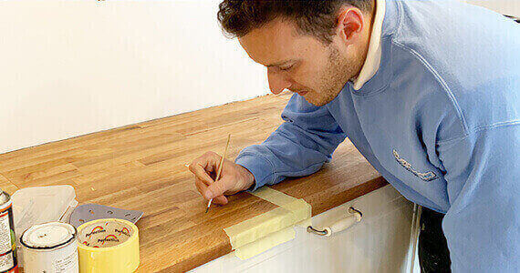 Bath Repair Bristol - Bath Repair Bristol technician restoring a bath in a Clifton Georgian townhouse